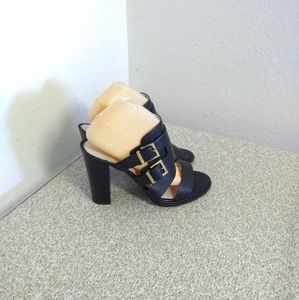 Kenneth Cole NY Black Leather Sandals